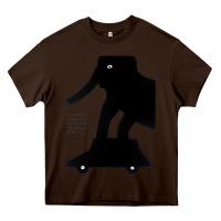 Chocolate Brown Elephant Black To Stand On Your Car Heavy Core Tee - artisFamous