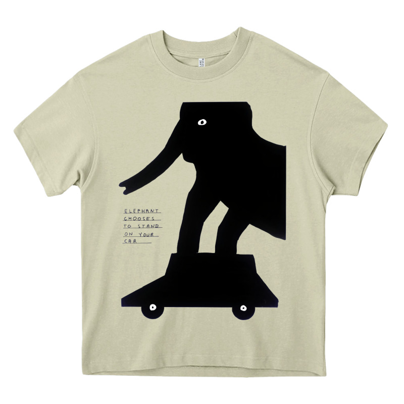 Elephant Black To Stand On Your Car Heavy Core Tee by artisFamous | Teevron