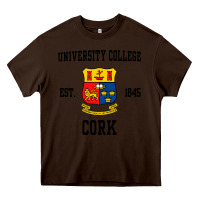 Chocolate Brown university college cork Heavy Core Tee - artisFamous