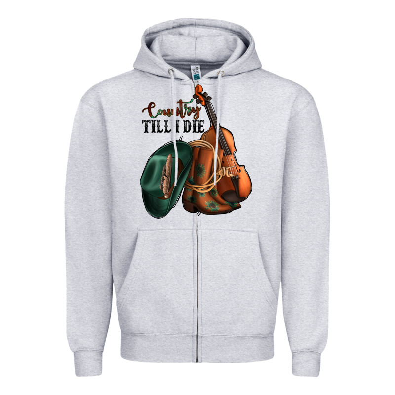 Country Till I Die Zipper Hoodie by Jasminsmagicworld | Teevron