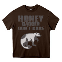 Chocolate Brown honey badger dont care Heavy Core Tee - artisFamous