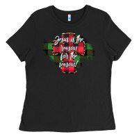 Black Jesus is the Reason For The Season Ladies Tee - CowhideDigitalArt