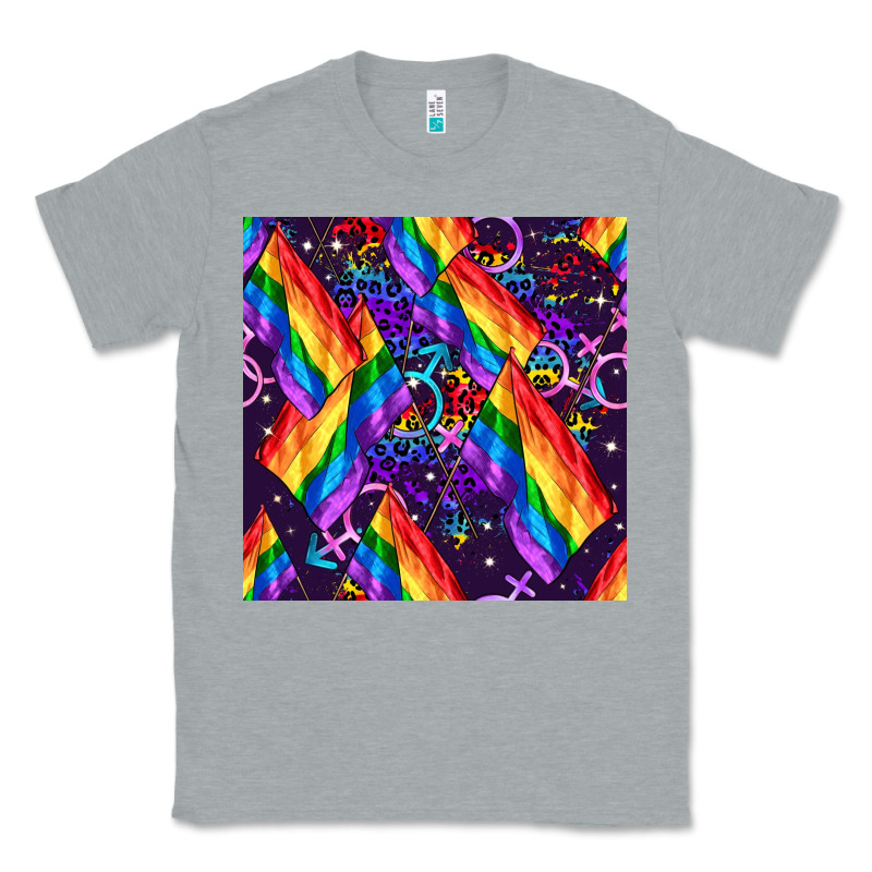 Lgbt Flag Seamless Pattern Classic Tee by FaDigitalArtStudio | Teevron