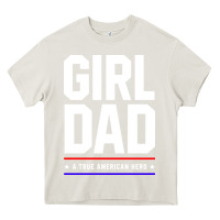 Cream Girl Dad A True American Hero - Fathers Day Gift Heavy Core Tee - artisFamous