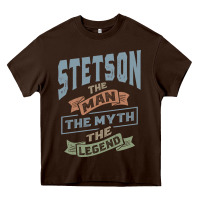 Chocolate Brown Stetson Personalized Name Birthday Gift Heavy Core Tee - artisFamous