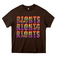 Chocolate Brown rights rights rights pride Heavy Core Tee - FaDigitalArtStudio