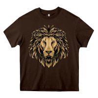 Chocolate Brown Lion t-shirt  designs Heavy Core Tee - artisFamous