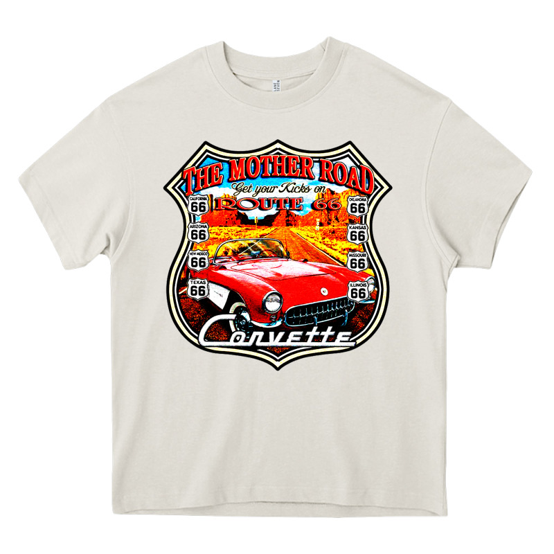 Classic Cars Route 66 Heavy Core Tee by artisFamous | Teevron