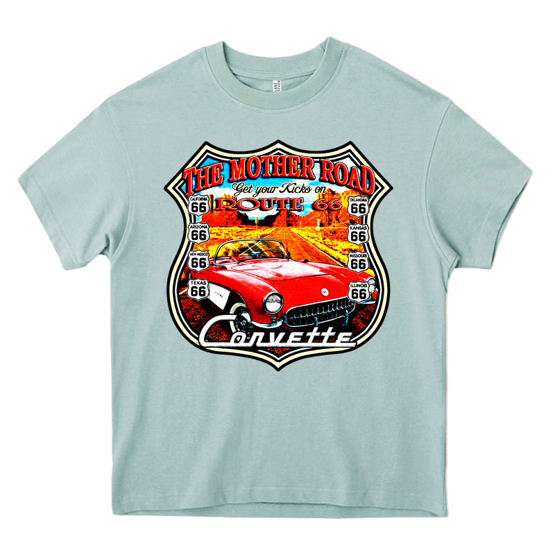 Classic Cars Route 66 Heavy Core Tee by artisFamous | Teevron