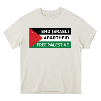 Cream end is.rae.li apartheid free pales  flag  t shirt Heavy Core Tee - artisFamous