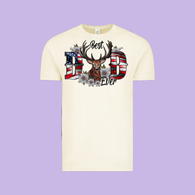 Best Dad Ever Vintage Tee Designed By Cowhidedigitalart