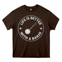 Banjo Bluegrass Music Traditional Musician Funny Gift Heavy Core Tee | Teevron