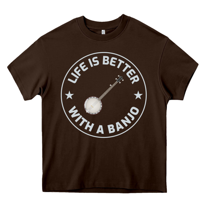 Banjo Bluegrass Music Traditional Musician Funny Gift Heavy Core Tee by artisFamous | Teevron