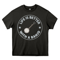 Asphalt Banjo Bluegrass Music Traditional Musician Funny Gift Heavy Core Tee - artisFamous
