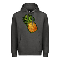 Charcoal Heather pineapple Premium Hoodie - Jasminsmagicworld