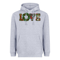 Heather Grey christmas love Heavyweight Hoodie - RanaPortraitStore