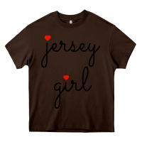 Chocolate Brown new jersey girl on the shore Heavy Core Tee - artisFamous
