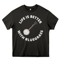 Asphalt Banjo Bluegrass Music Traditional Musician Funny Gift Heavy Core Tee - artisFamous