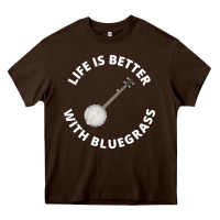 Chocolate Brown Banjo Bluegrass Music Traditional Musician Funny Gift Heavy Core Tee - artisFamous