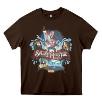 Chocolate Brown Splash Mountain Heavy Core Tee - artisFamous