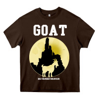 Chocolate Brown big thunder mountain goat Heavy Core Tee - artisFamous
