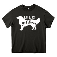 Asphalt golden retriever - life is golden white Heavy Core Tee - artisFamous