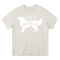 Cream golden retriever - life is golden white Heavy Core Tee - artisFamous
