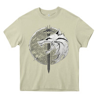 Mossy Witcher Wolf Heavy Core Tee - artisFamous