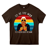 Chocolate Brown ric flair to be the man Heavy Core Tee - artisFamous