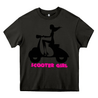 Asphalt scooter girl Heavy Core Tee - artisFamous