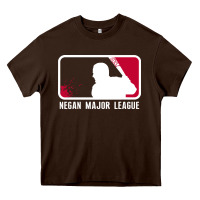 Chocolate Brown negan major league Heavy Core Tee - artisFamous