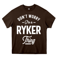 Chocolate Brown Ryker Personalized Name Birthday Gift Heavy Core Tee - artisFamous