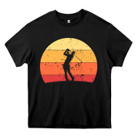Black Vintage Retro Golf | Golfers Heavy Core Tee - artisFamous
