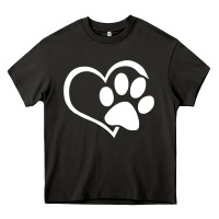 Dog Dad Mom Puppy Shirt Love Dogs Paw Print Heart Women Men  Shirt Heavy Core Tee | Teevron