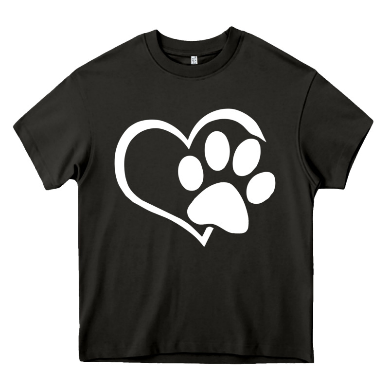 Dog Dad Mom Puppy Shirt Love Dogs Paw Print Heart Women Men  Shirt Heavy Core Tee by artisFamous | Teevron