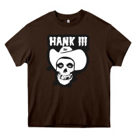 Chocolate Brown hank iii Heavy Core Tee - artisFamous