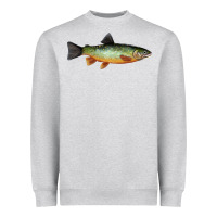 Heather Grey Greenback Cutthroat Trout Fish Heavyweight Sweatshirt - RanaPortraitStore