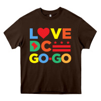 Chocolate Brown love dc gogo Heavy Core Tee - artisFamous