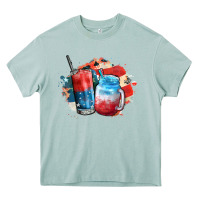 Arona Red white and blue slushy cocktail Heavy Core Tee - FaDigitalArtStudio