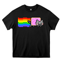 Black Nyan Cat Heavy Core Tee - artisFamous