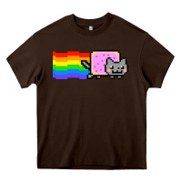 Chocolate Brown Nyan Cat Heavy Core Tee - artisFamous