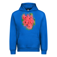 Cobalt watermelon glitter watercolor brushstrokes patch Urban Hoodie - RanaPortraitStore