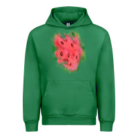 Emerald watermelon glitter watercolor brushstrokes patch Urban Hoodie - RanaPortraitStore