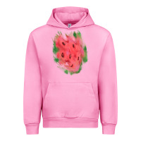Fuchsia Pink watermelon glitter watercolor brushstrokes patch Urban Hoodie - RanaPortraitStore