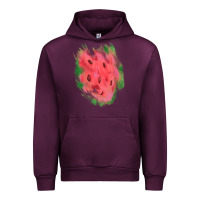 Mauve Wine watermelon glitter watercolor brushstrokes patch Urban Hoodie - RanaPortraitStore