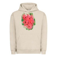Pigment French Oak watermelon glitter watercolor brushstrokes patch Urban Hoodie - RanaPortraitStore