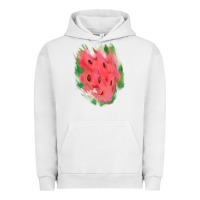 Pigment Lunar Rock watermelon glitter watercolor brushstrokes patch Urban Hoodie - RanaPortraitStore