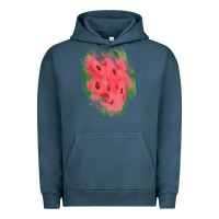Pigment Midnight Navy watermelon glitter watercolor brushstrokes patch Urban Hoodie - RanaPortraitStore
