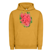 Pigment Peanut Butter watermelon glitter watercolor brushstrokes patch Urban Hoodie - RanaPortraitStore