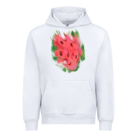 White watermelon glitter watercolor brushstrokes patch Urban Hoodie - RanaPortraitStore